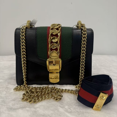 Gucci sylvie black - sylvie, leather