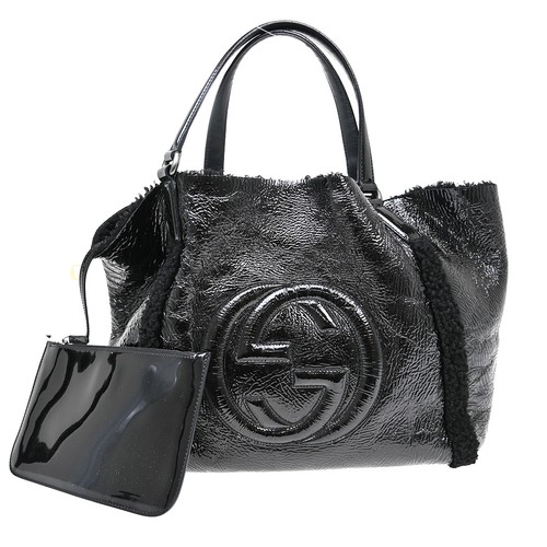 Gucci black pvc handbag - pvc,
