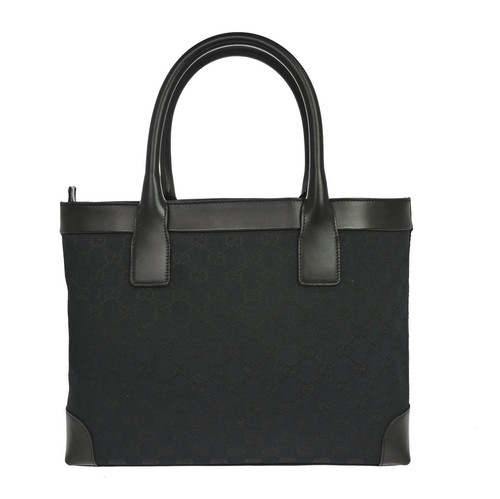 Best07 gucci black canvas - black, gg