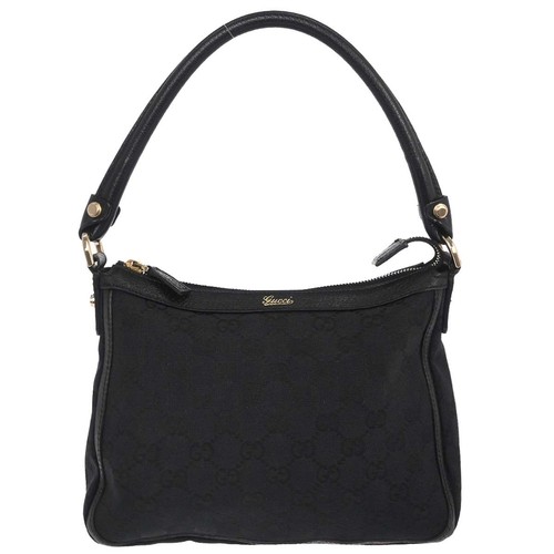 Gucci black canvas handbag - black,